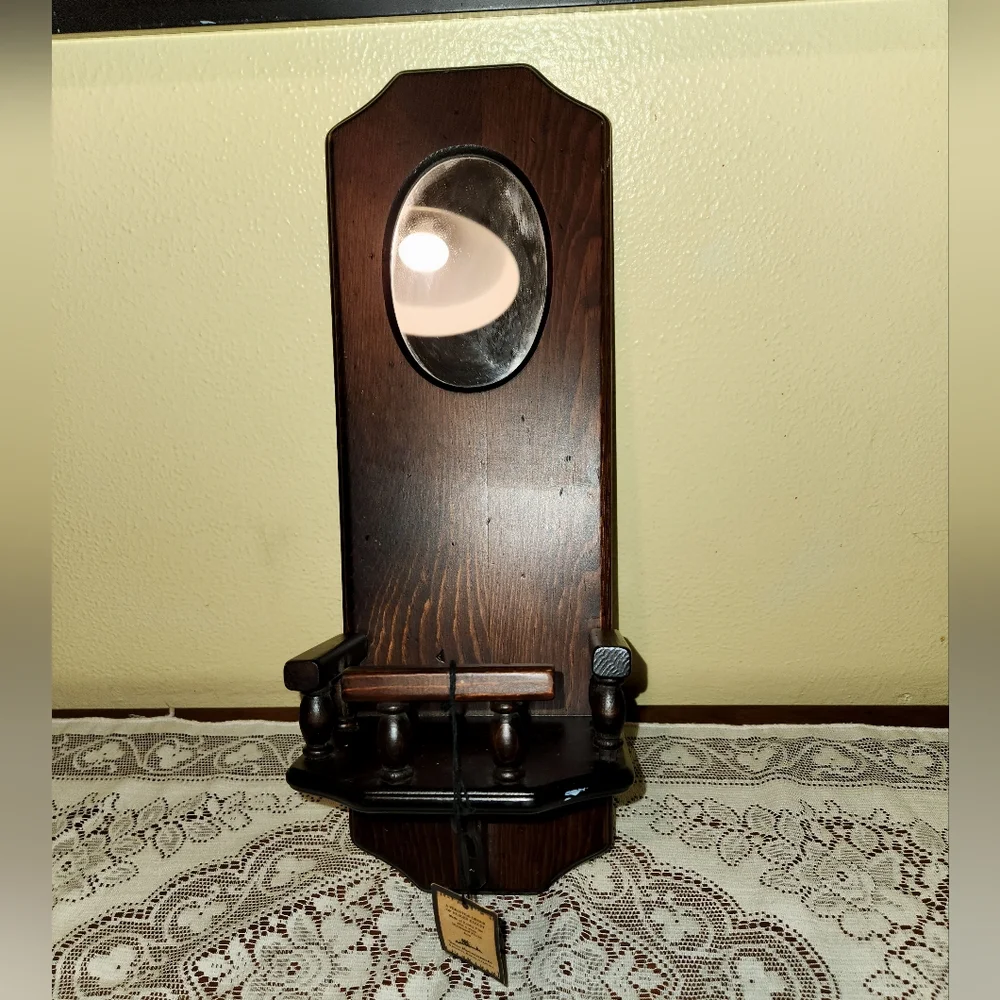 Vintage 1960s Victorian Dark Wood Wall Shelf Three Mountaineers Inc.